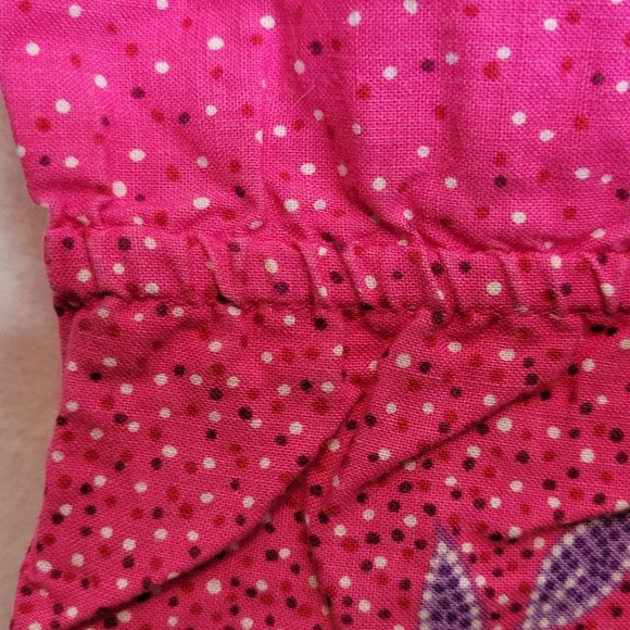 Vintage Hawaiian Romper 1 PIece Shorts Outfit Pink Teal Size Sm Med Button Close - Picture 3 of 7